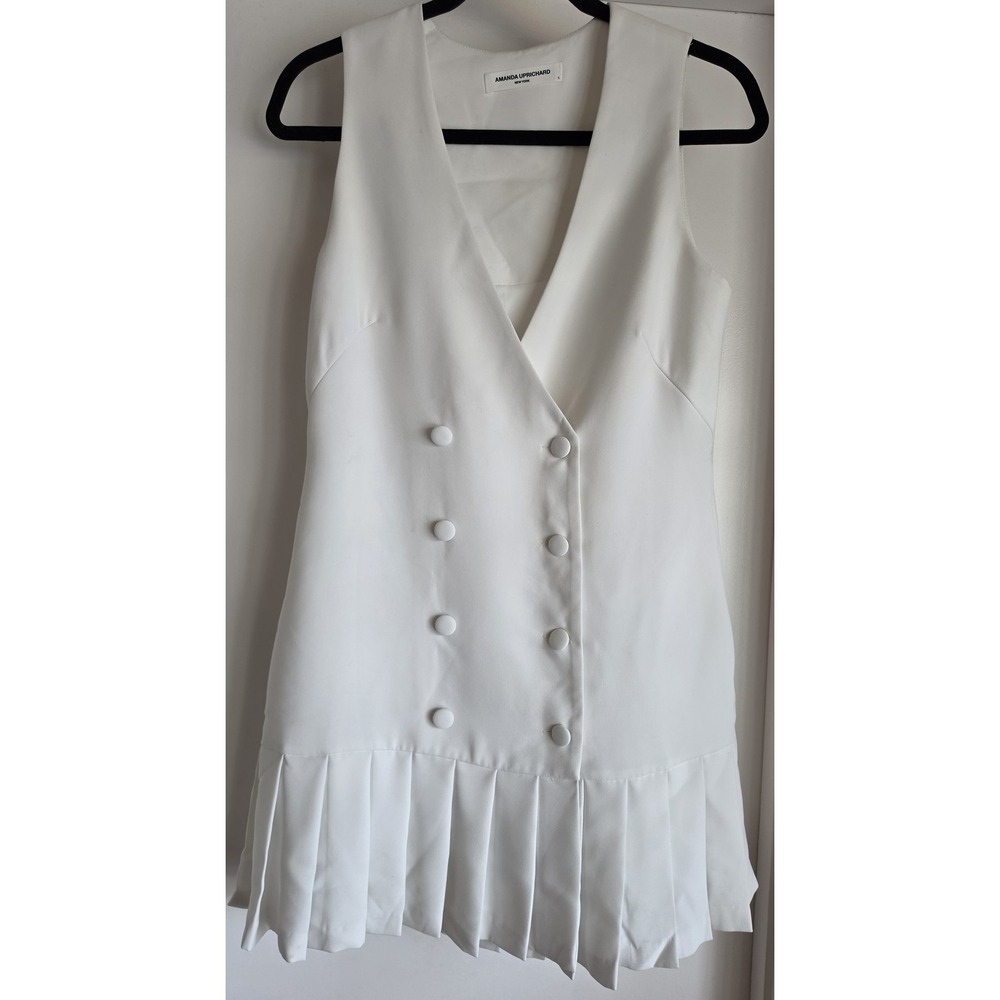 Amanda Uprichard Mesha Size S Women's Sleeveless White Graduation Dress